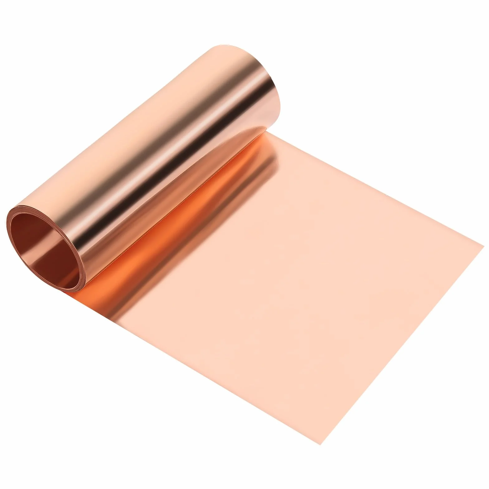 Chudeng 99.99% Lámina de Cobre Puro, 0.05MM x 0.1M x 2M Lámina de Cobre Suave Doblable, Lámina de Cobre Fina Paquete Sellado