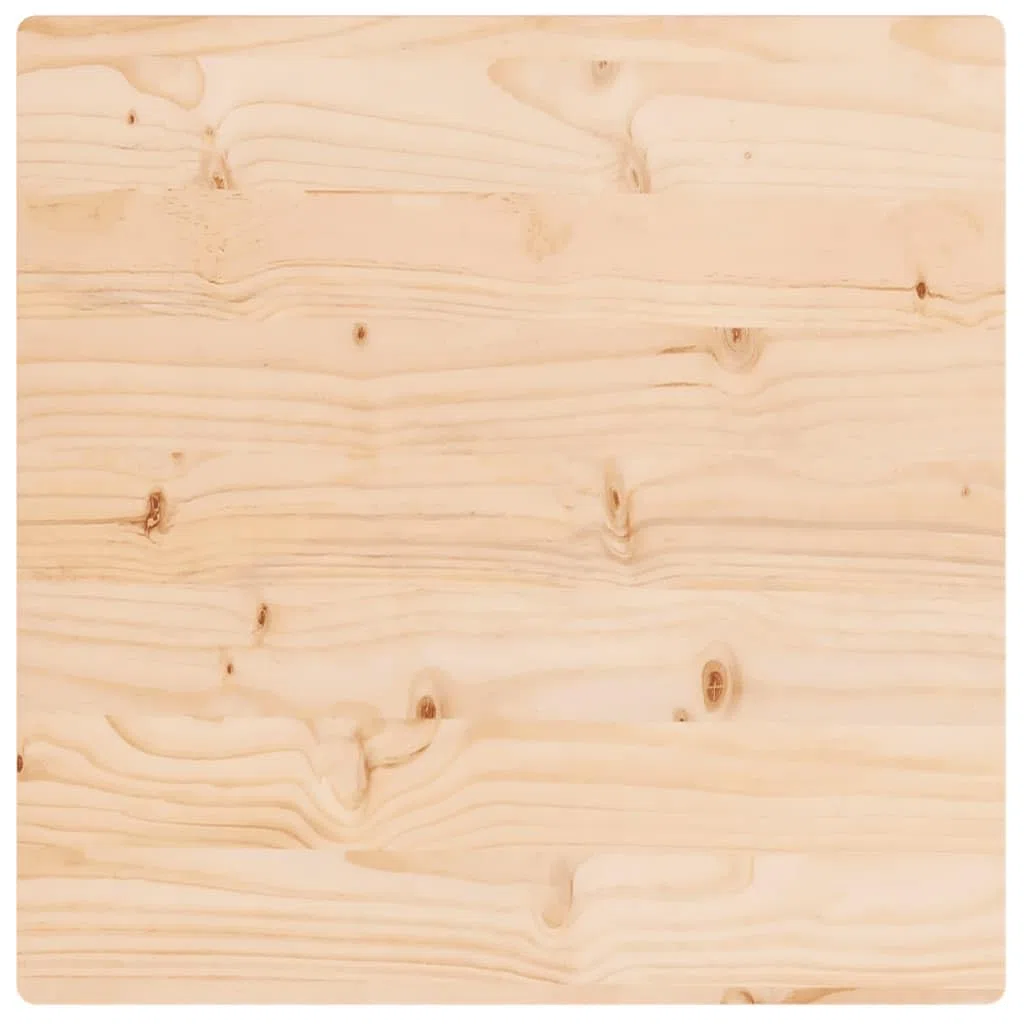 vidaXL Bandeja Cuadrada de Oficina, Reemplazo para Hogar y Restaurante, Marrón 40x40x2,5 cm, Madera de Pino Macizo