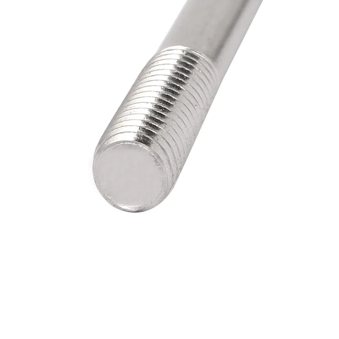 sourcing map M10x200mm Doble Extremo Rosca 304 Inoxidable Acero Apretado Ajustable Empuje Varilla Perno 5 Piezas