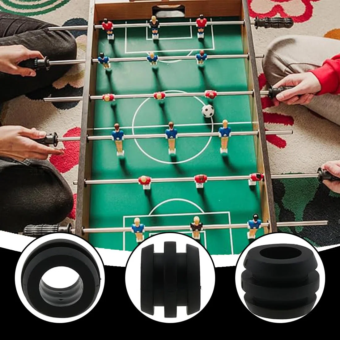 Rodamientos de mesa de futbolín, 10 juegos de bujes de mesa de futbolín Piezas de repuesto para mesa de futbolín Rodamientos de plástico livianos para juego de futbolín Bolas de futbolín