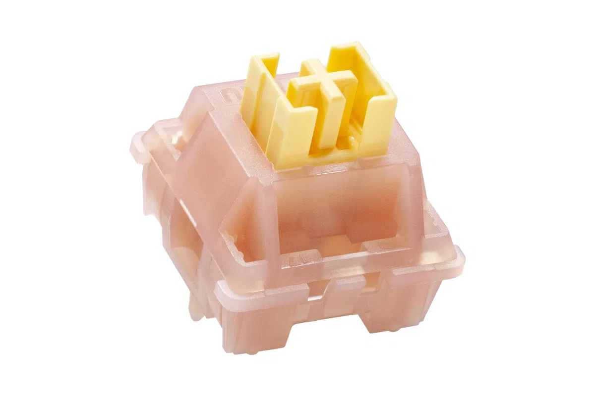 KPREPUBLIC Outemu Silent Peach V3 - Interruptor Lineal para Teclado mecánico, Color Lima táctil limón - Pom PA66 lubricado de fábrica (OTM V3 No LiGuide x110)