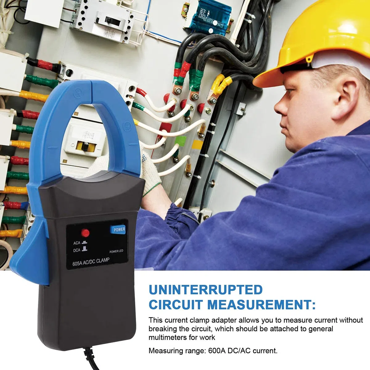 BTMETER BT-605A AC/DC 600A Pinza amperimétrica Amplificador Adaptador para trabajar con multímetro digital