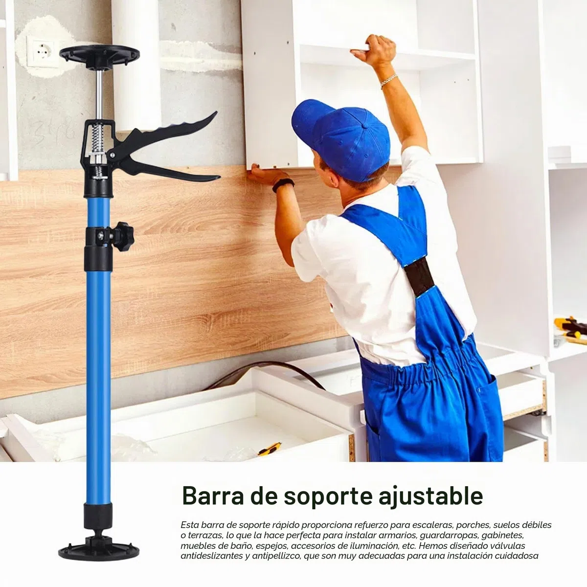 2 Herramientas de elevación Manual para Ahorrar Mano de Obra, Gatos de elevación Ajustables para gabinete de Cocina