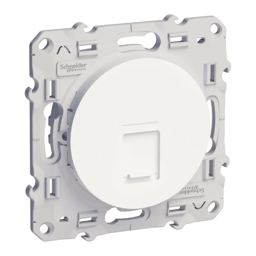 Schneider Electric S520475 Toma RJ45 Categoría 6 UTP, Blanco