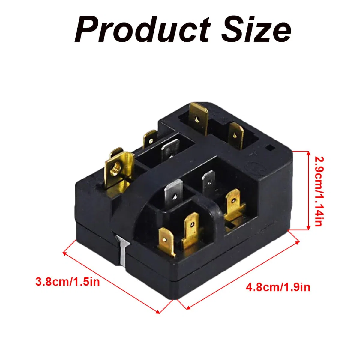 2 relés de arranque PTC para frigorífico, 3 polos, protección térmica contra sobrecarga