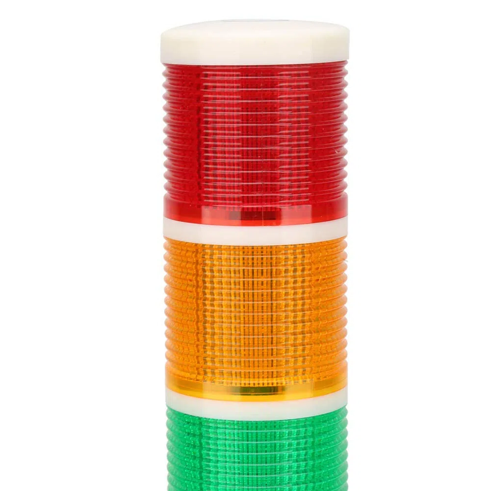 Luz de señal industrial, Luces de torre de señal de 3 capas Luces de advertencia industriales LED de 24 V CC Lámpara indicadora de advertencia de seguridad de emergencia Torre de señales