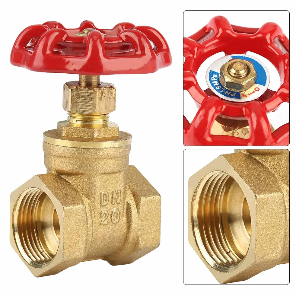 Válvula de compuerta de latón DN20 BSPP G3/4 Válvula de compuerta giratoria 232PSI Suministros de equipos de gas y aceite de agua