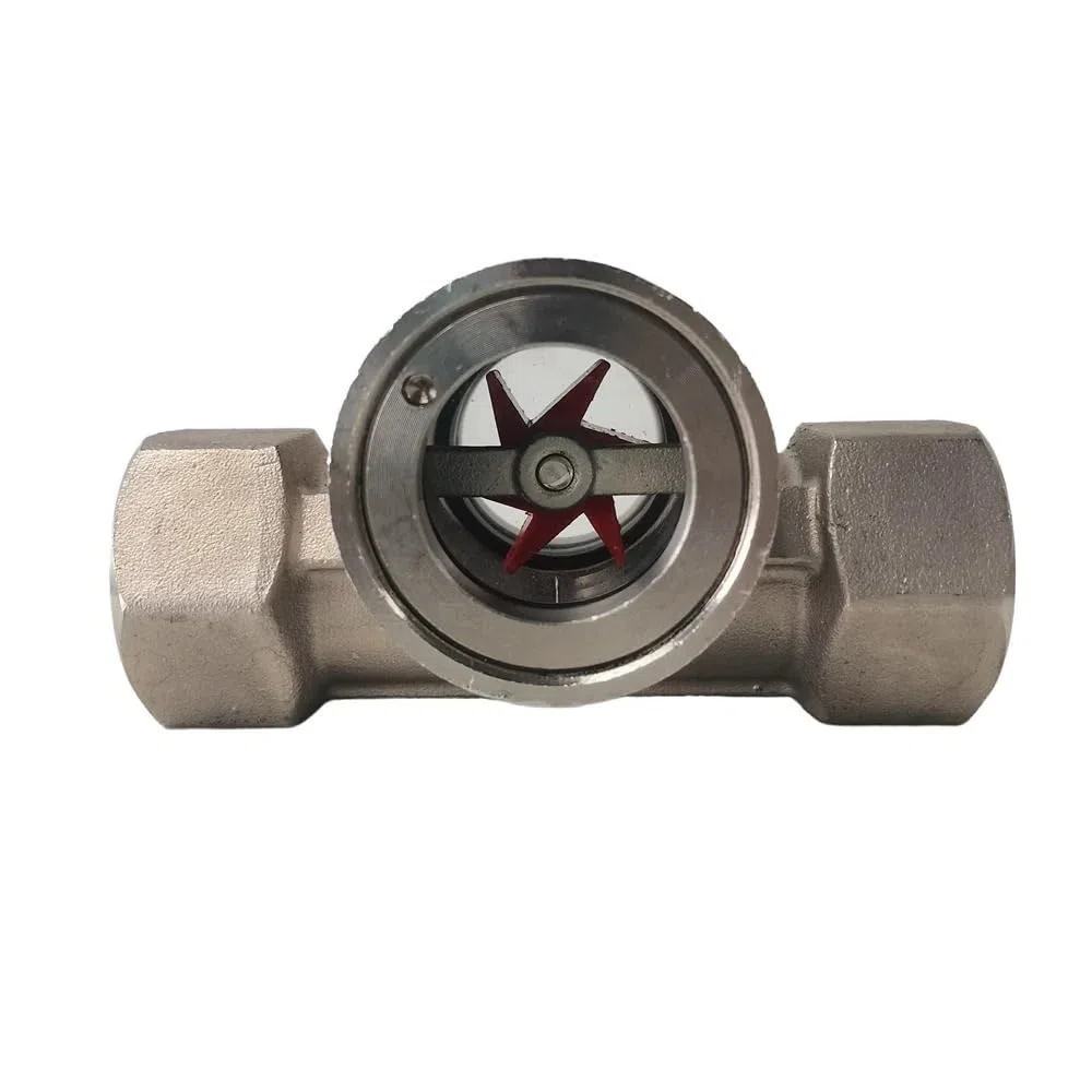 Visor indicador de Flujo de Agua BSP de Acero Inoxidable 304 con Impulsor de plástico (Size : 1")
