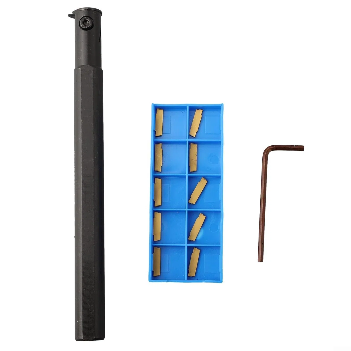 Soporte de herramientas de corte de torno CNC Herramienta de ranurado interno MGIVR 2016-1.5 Kit que incluye 10 insertos y llave de carburo MGMN150