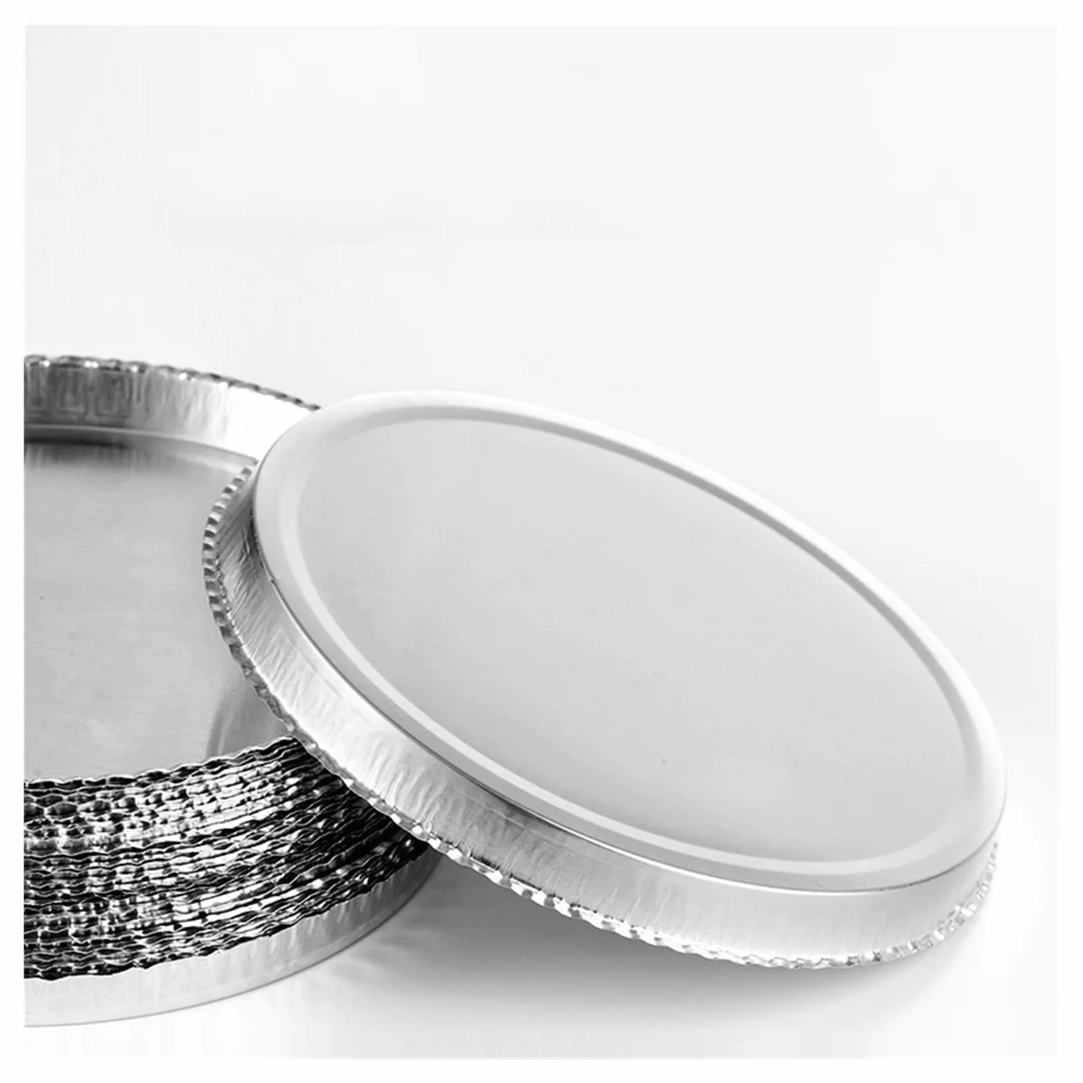 Bandeja de pesaje de Papel de Aluminio for Laboratorio, analizador de Humedad, Bandeja de Muestra desechable, diámetro 50 Piezas/Caja 90MM