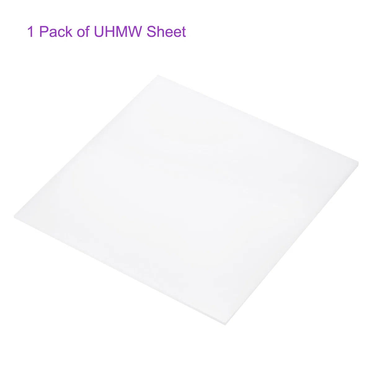 DMiotech 12 x 12 x 0.1 Pulgadas Hojas de UHMW de Plástico, Polietileno de Ultra Alto Peso Molecular, Tablero de Polietileno Blanco Opaco para Automoción, Química, Manufactura