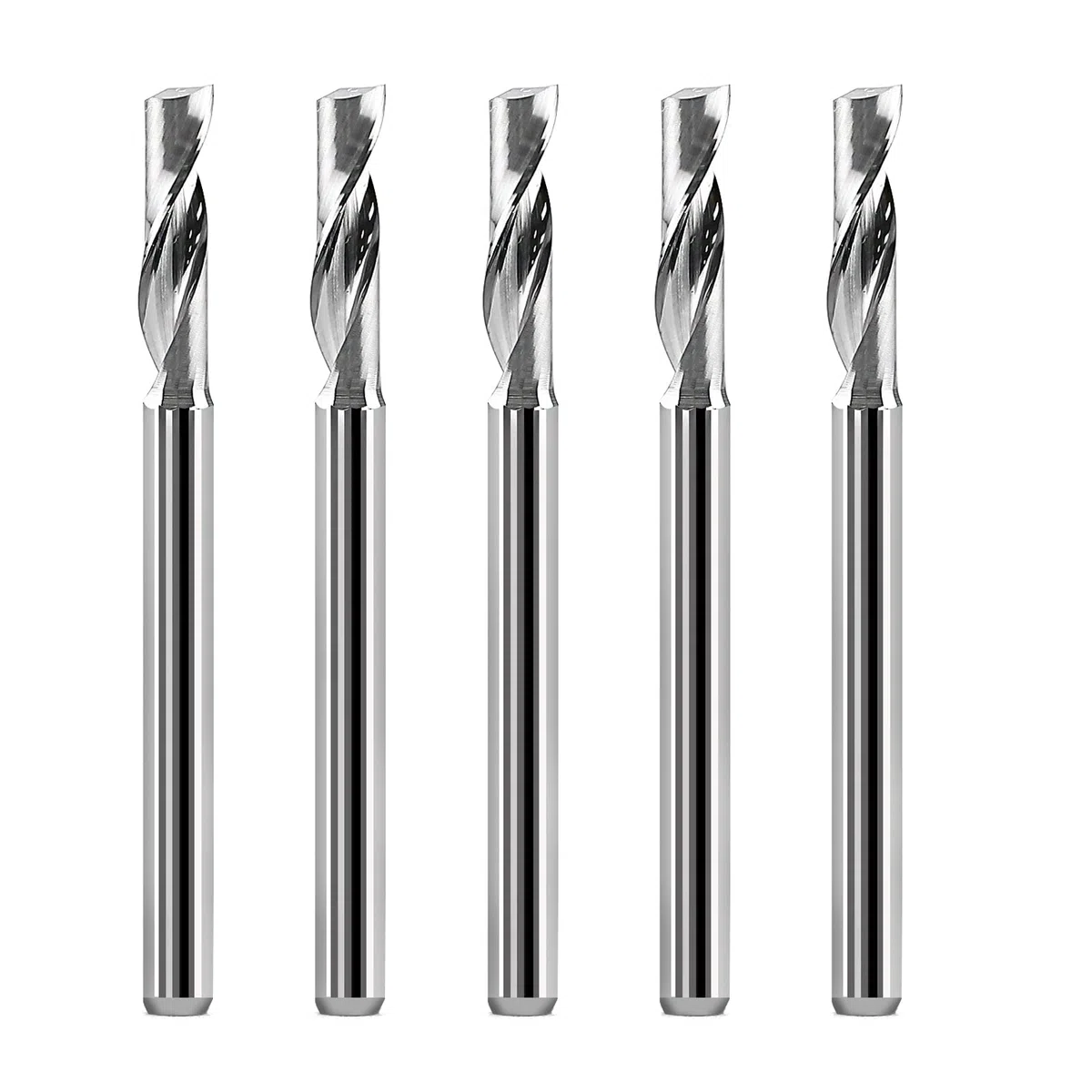 EU_HOZLY - Cortadores de fresado de aluminio para herramientas CNC (5 unidades, 3,175 x 12 mm)