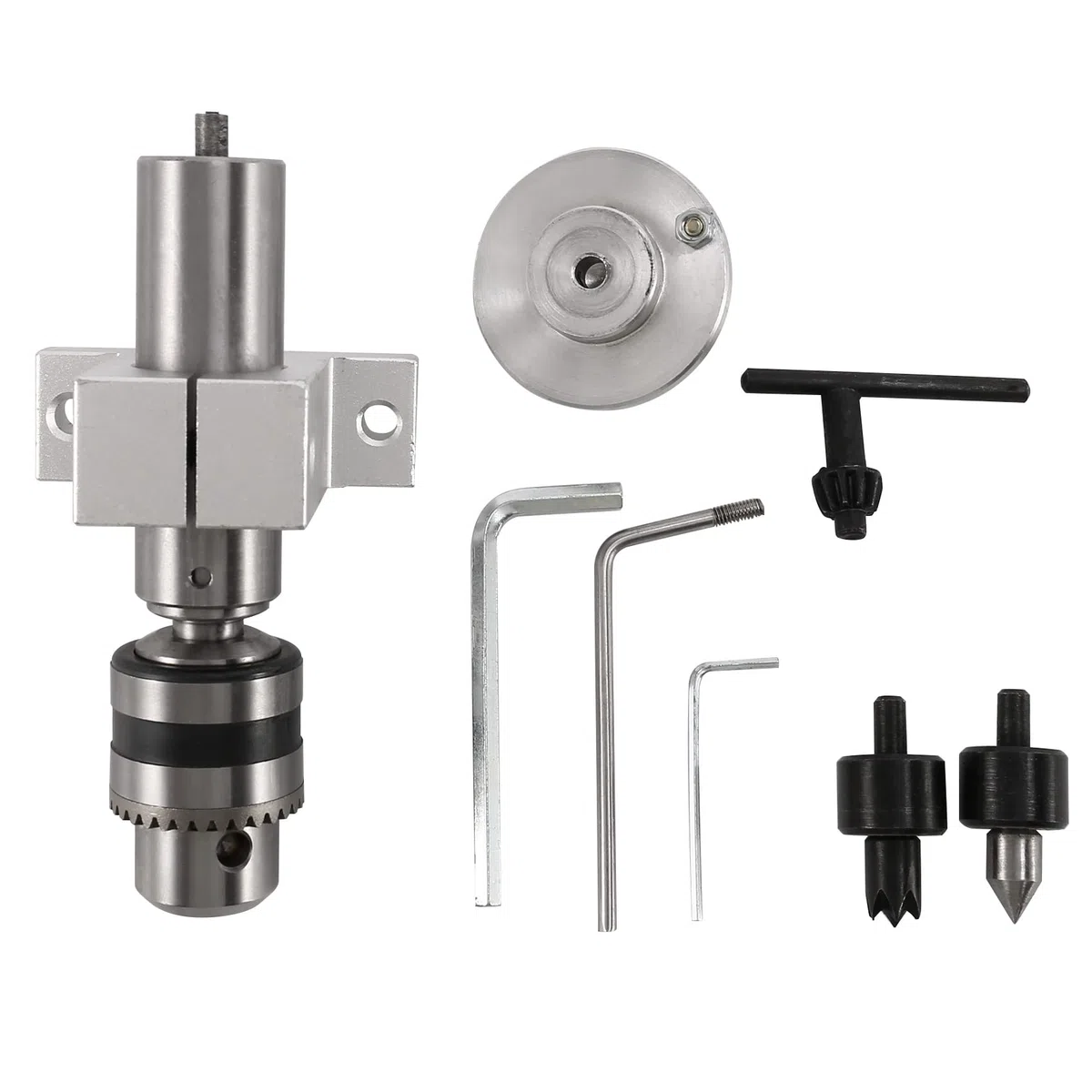 Multifunción perforación contrapunto centro con garra para mini máquina rotativa centro rotativo DIY accesorios carpintería