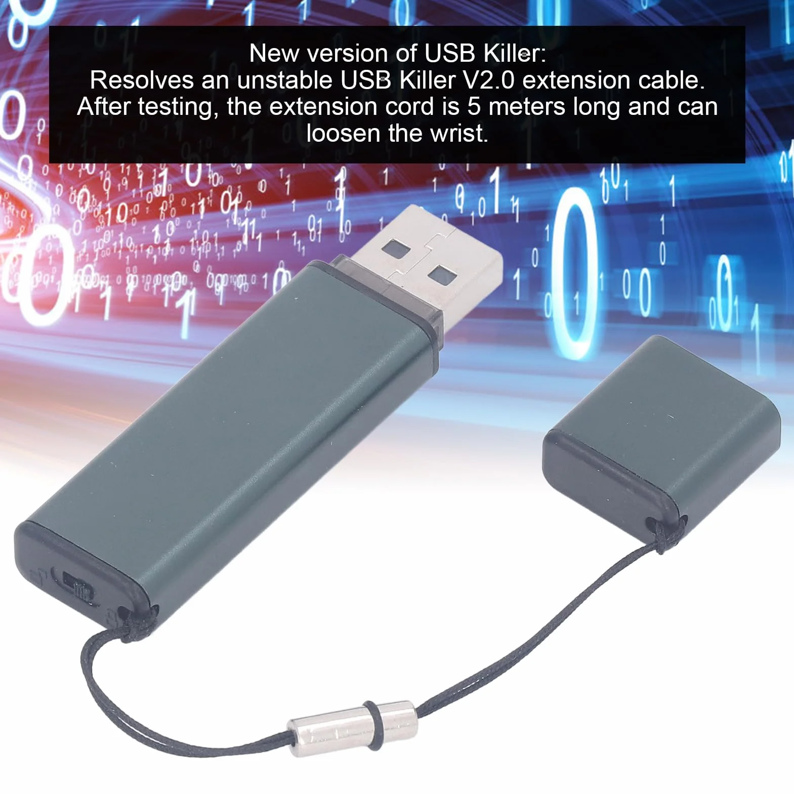 Fyearfly Generador de Pulsos de Disco U, V3 USB Killer con Interruptor Abs U-Disk Generador de Pulsos de Alto Voltaje en Miniatura, para Interfaz USB de Dispositivo Inteligente de Prueba