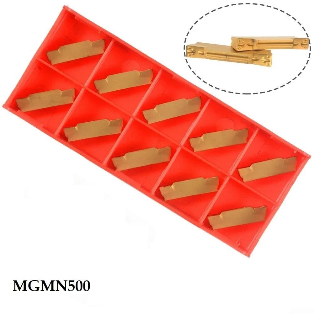 MGMN200 MGMN300 MGMN400 MGMN500 NC3020 Insertos de ranurado de carburo para aplicaciones de torno con revestimiento CVD para procesamiento de hierro fundido y acero, 10 piezas (MGMN500)