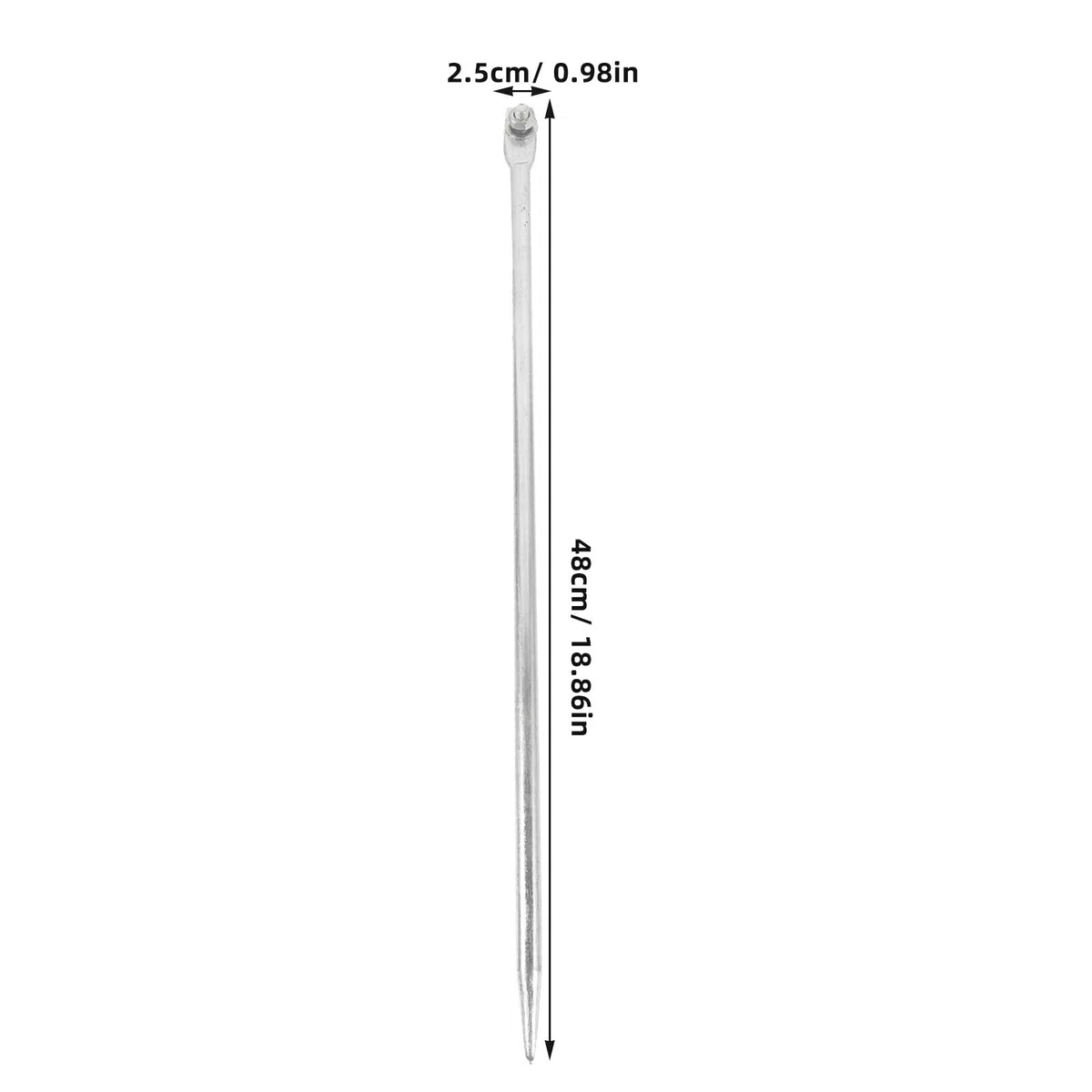 Angoily Varilla de tierra galvanizada, 50 cm, pasador de tierra eléctrico para electrodomésticos y vallas eléctricas con diseño de un solo orificio para una fácil instalación