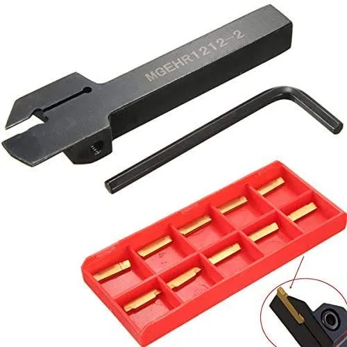 Mgehr 1212-2 - Herramientas de torno de metal para ranura con soporte para barra perforadora para torno y puntas MGMN200-G