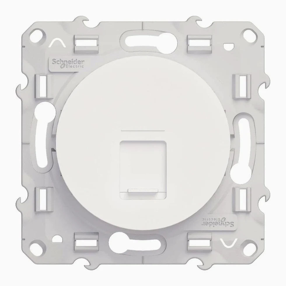 Schneider Electric S520475 Toma RJ45 Categoría 6 UTP, Blanco