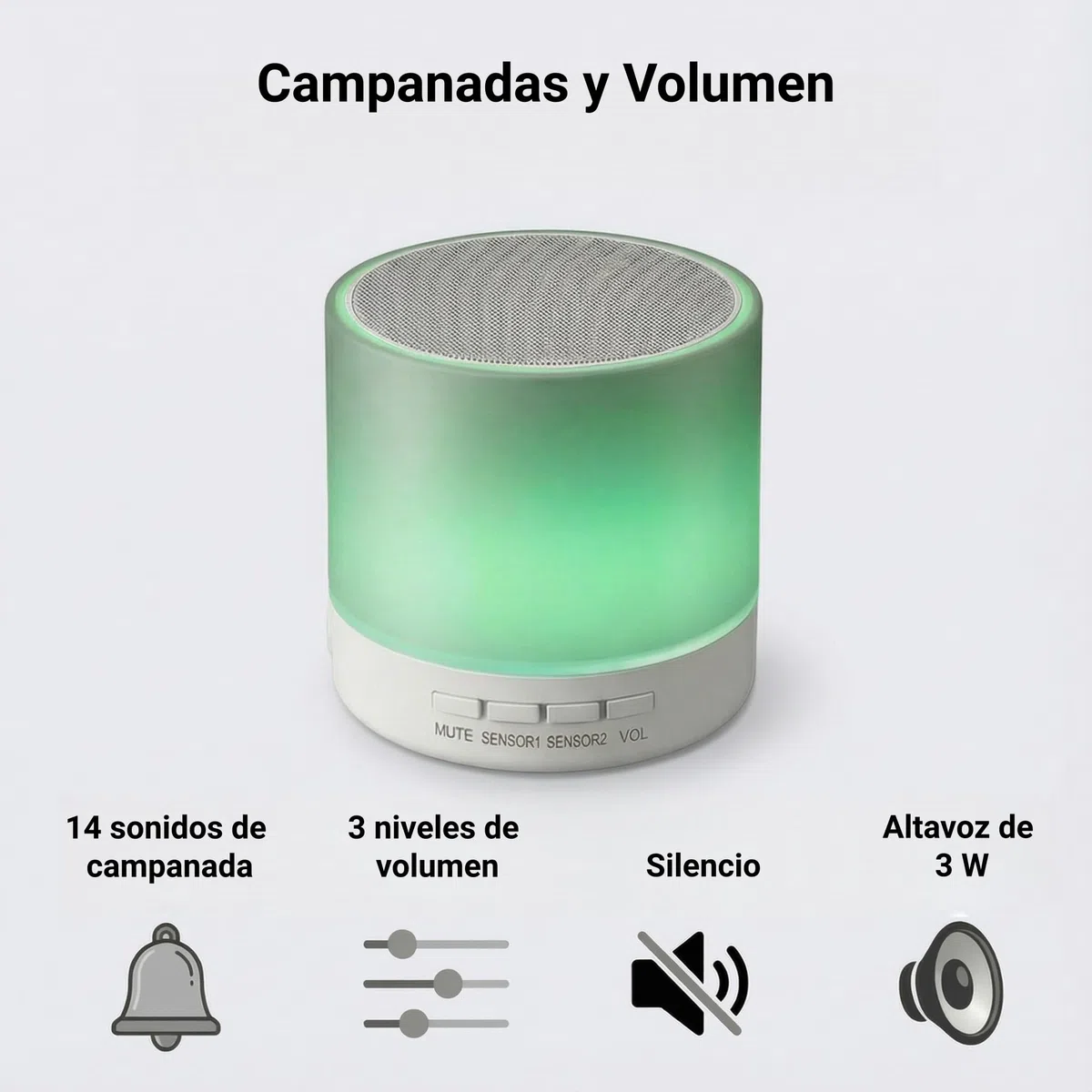 Avisador Personas Mayores, Llamada con solo Tocar, Sin Presión, Ideal para Llamadas Diarias Ancianos (o Paciente) Encamados con Fuerza Débil o Dificultad para Presionar. Alertas Duales de Sonido y Luz