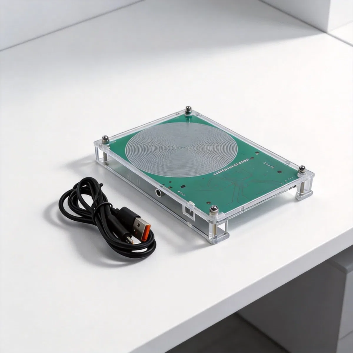 Generador de ondas Schumann 0.1Hz-30kHz, placa de señal cuadrada sinusoidal pura con oscilador de cristal, dispositivo de modulación de frecuencia alimentado por USB para relajación