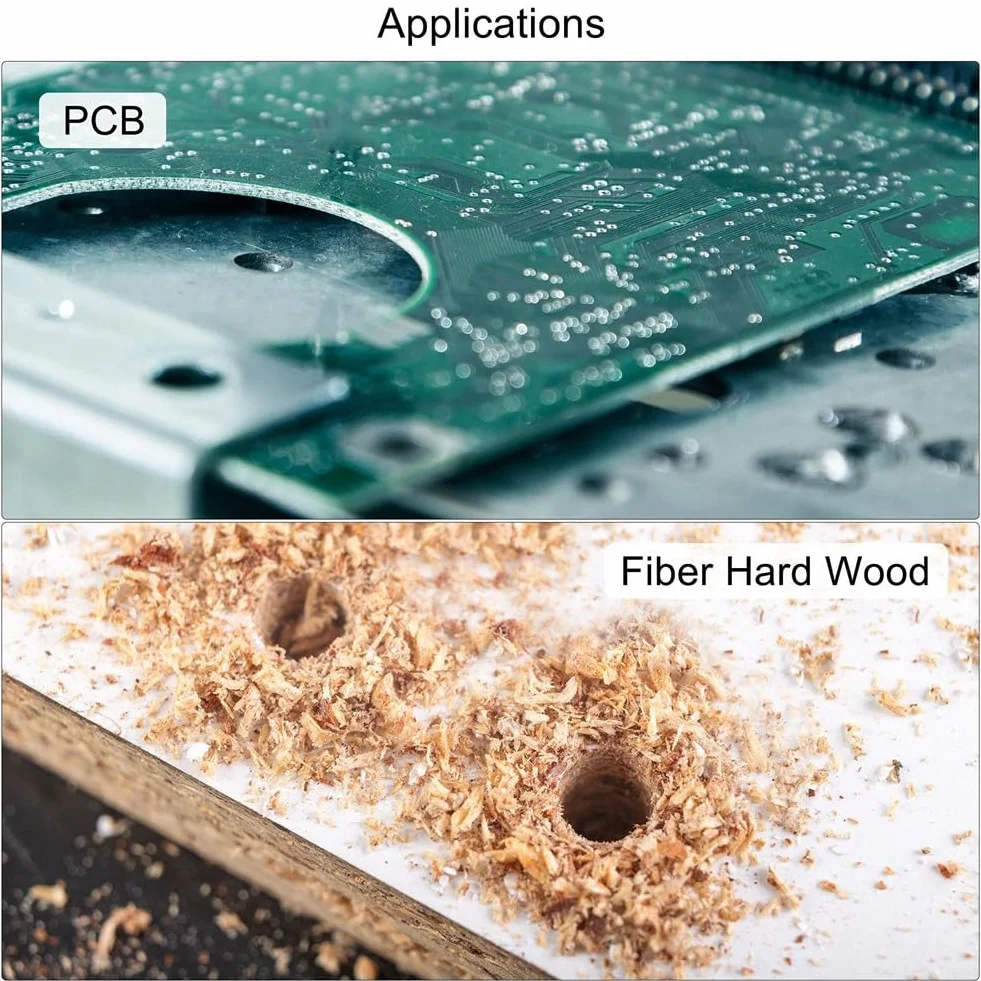 Nagoyuki 10 Piezas Fresa de Extremo de Carburo con Revestimiento de Titanio Fresa de Grabado Brocas de Enrutador CNC para Máquina PCB, Vástago de 1/8 de Pulgada 1,2 mm