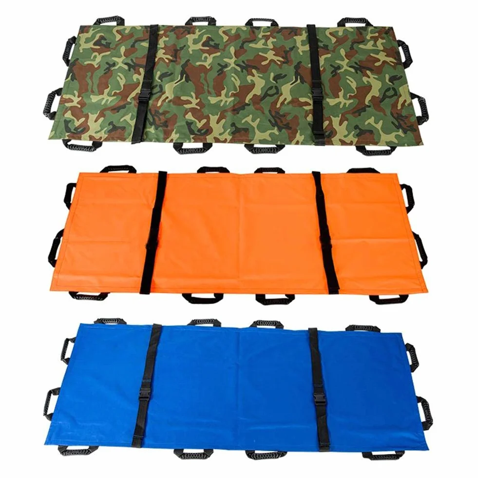 Camilla portátil resistente al agua con 12 asas plegables para rescate de emergencia, para hospitales, lugares deportivos y ambulancias, camilla médica para el cuidado de la discapacidad, suministros con bolsa de mano
