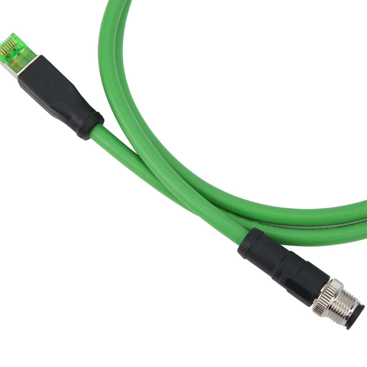 Cables Ethernet Cable de conexión M12 a RJ45 Cable de red de 4 pines para aplicaciones Ethernet industriales Cable de red impermeable IP67