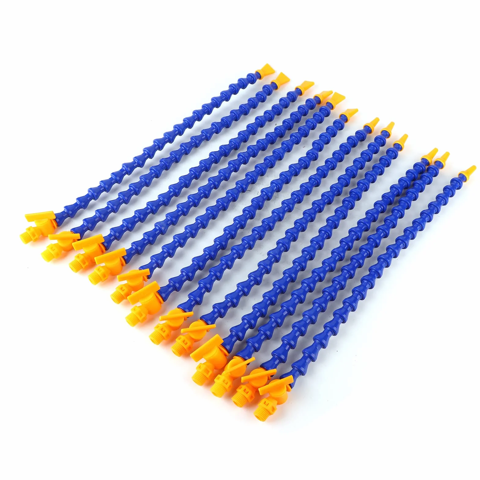 Manguera flexible de refrigeración de agua y aceite con rosca 1/4, 12 unidades, boquilla redonda, tubo de enfriamiento de plástico ajustable para máquinas CNC, fresadoras, tornos, hidráulicos, #200