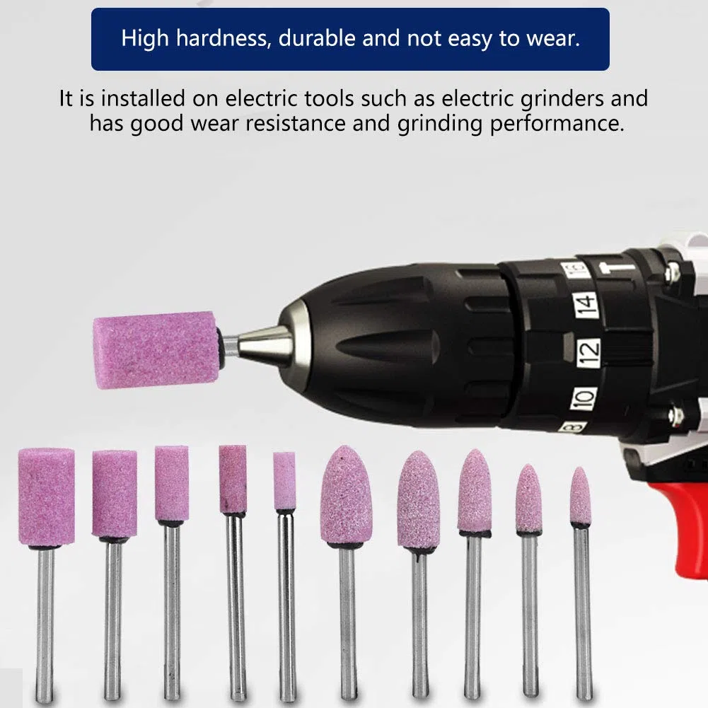 Ftvogue Abrasivo Montado Piedra de Pulido Pulido Ruedas Bits Set Accesorio Para Amoladora Herramientas Rotativas 3 Mm VáStago(Pink)