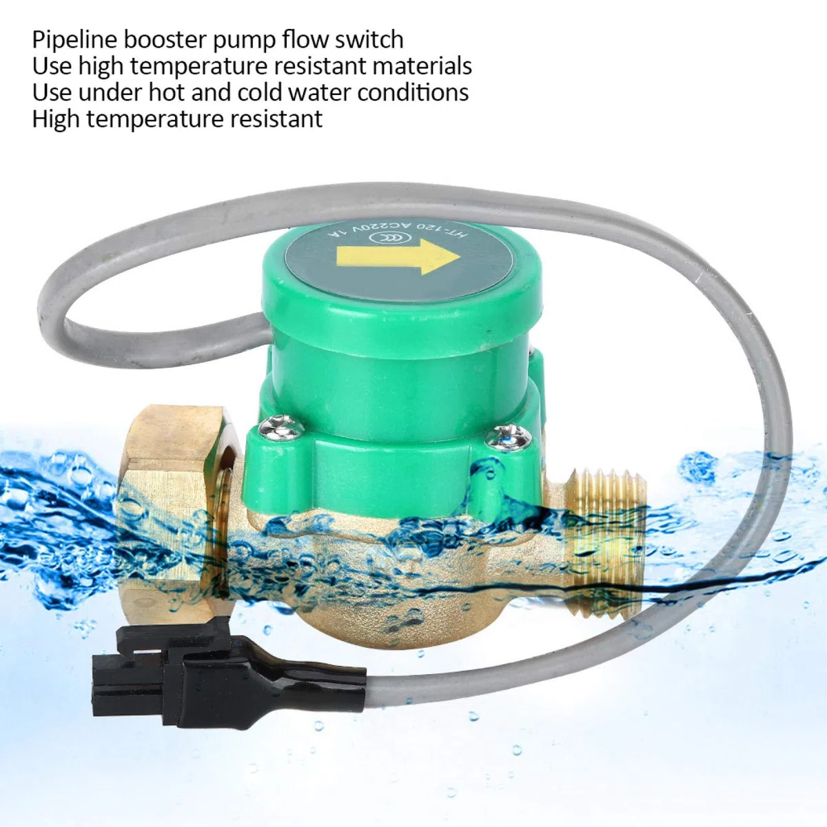 Control Automático de Respuesta Rápida 220v Bomba de Agua Grifo Interruptor de Flujo Resistente a la Temperatura Interruptor de Tubería para Tubería de Agua