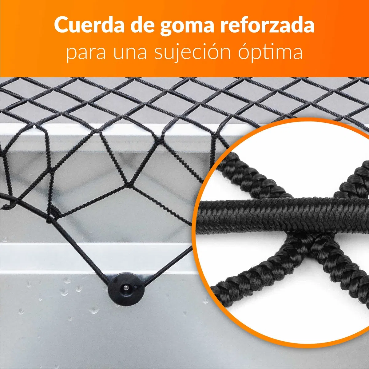 Upgrade4cars Red elástica para Carga Remolque 1-2 x 2-3 Metro | Red de Remolque para tapar la Carga en Goma | Accesorios para Remolques Universal