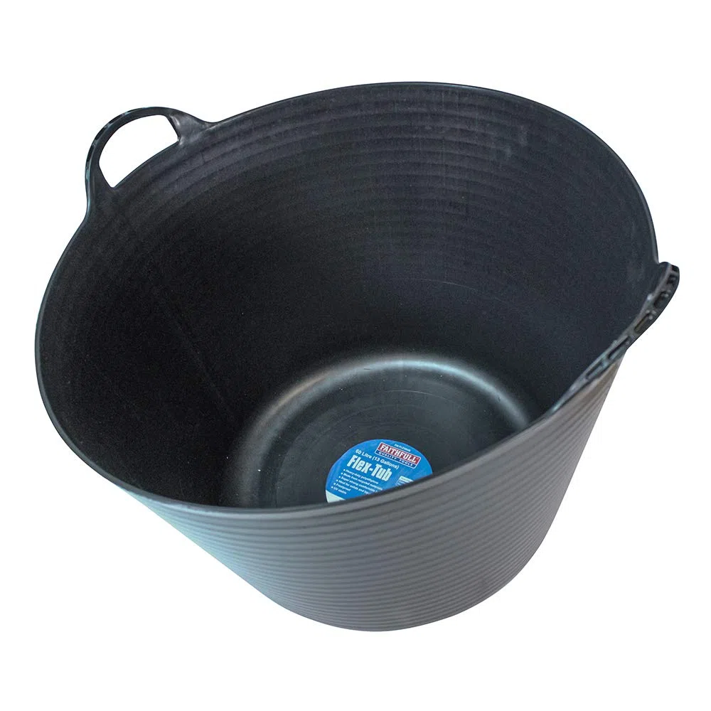 Faithfull - Cesto flexible (60 L, polietileno), color negro