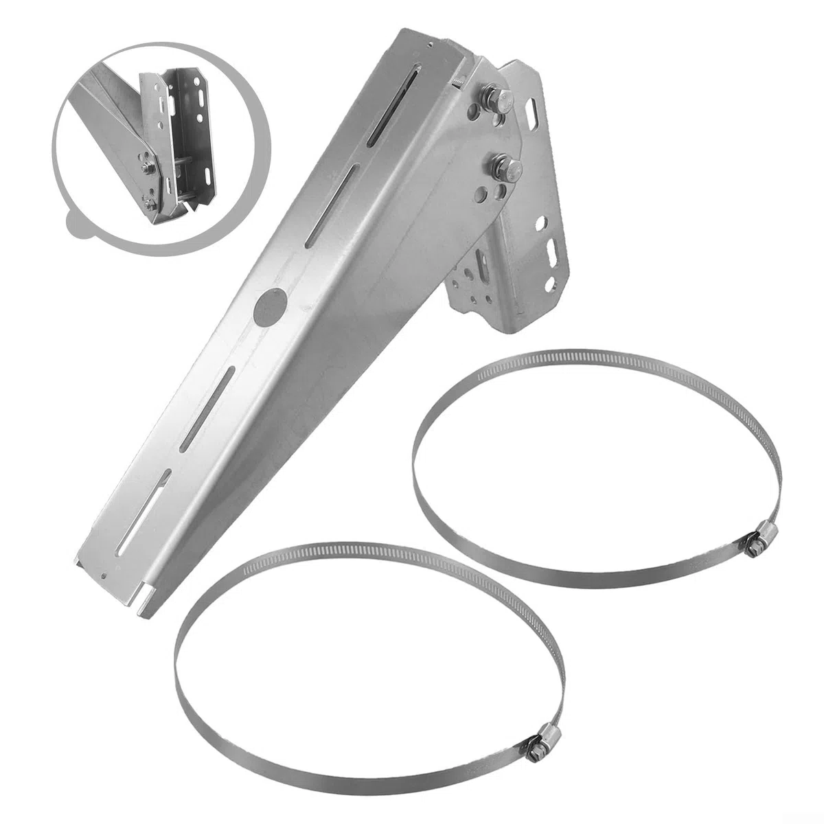 Soporte de panel solar ajustable de inclinación de 30 grados para uso de un solo módulo en estructuras de poste o pared con marco de aluminio y cierres de acero inoxidable