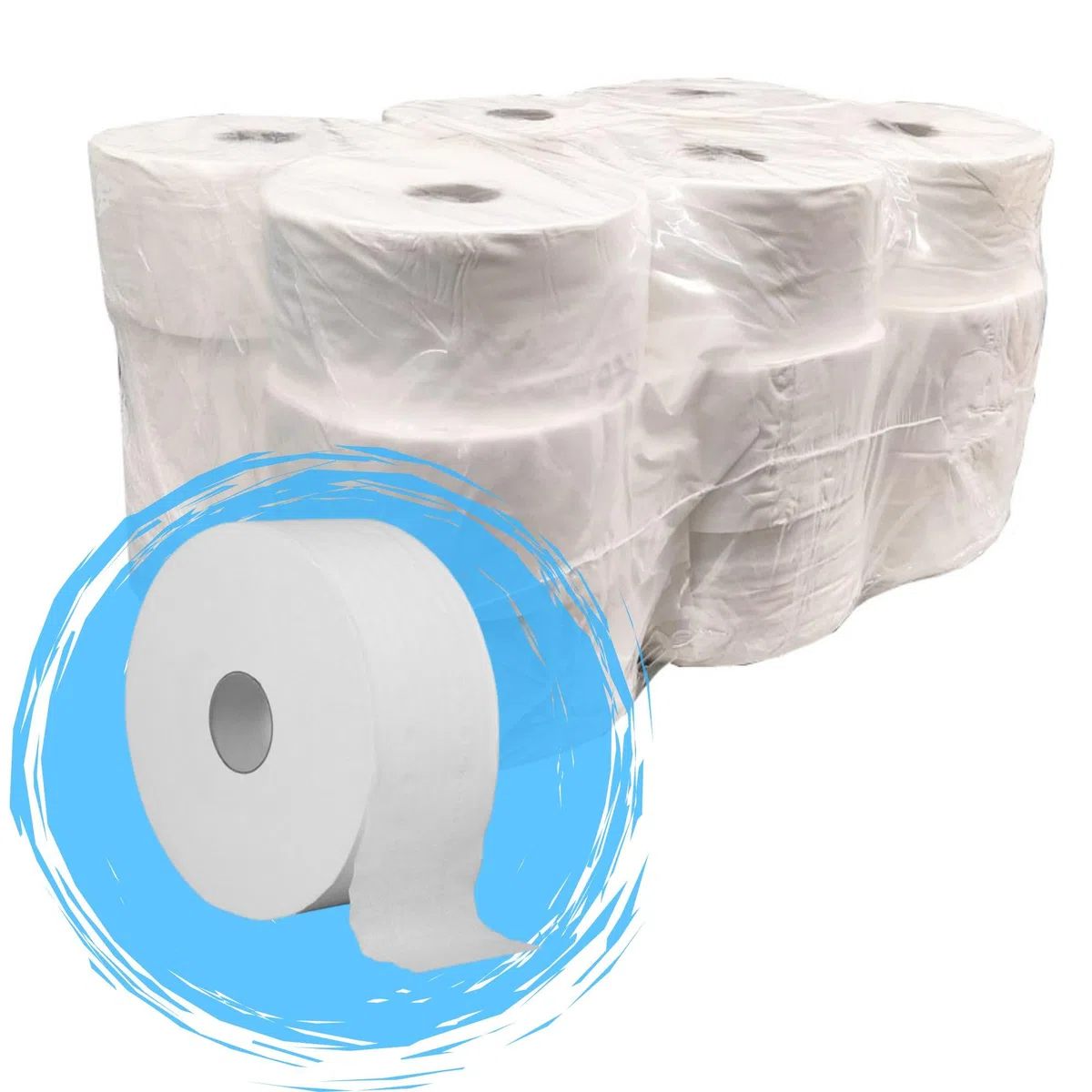Papel higiénico industrial 125 metros Lecasa, 100% tisú 18 rollos suaves y absorbentes
