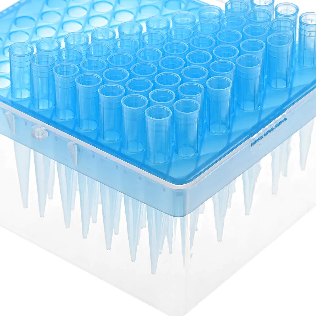 sourcing map - Caja de puntas de pipeta (polipropileno, 100 pozos, para pipetas de 1 ml/1000 ul, diámetro de orificio de 8,5 mm, 2 unidades)