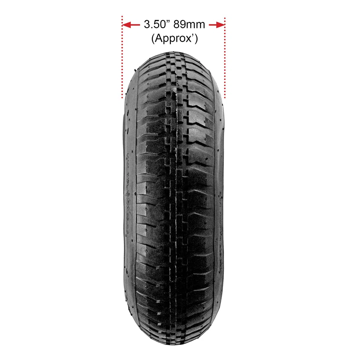 SPARES2GO 3.50 x 8 Neumático Rueda Carretilla Scooter Carro Remolque Carro x 2 Cámara de aire x 3