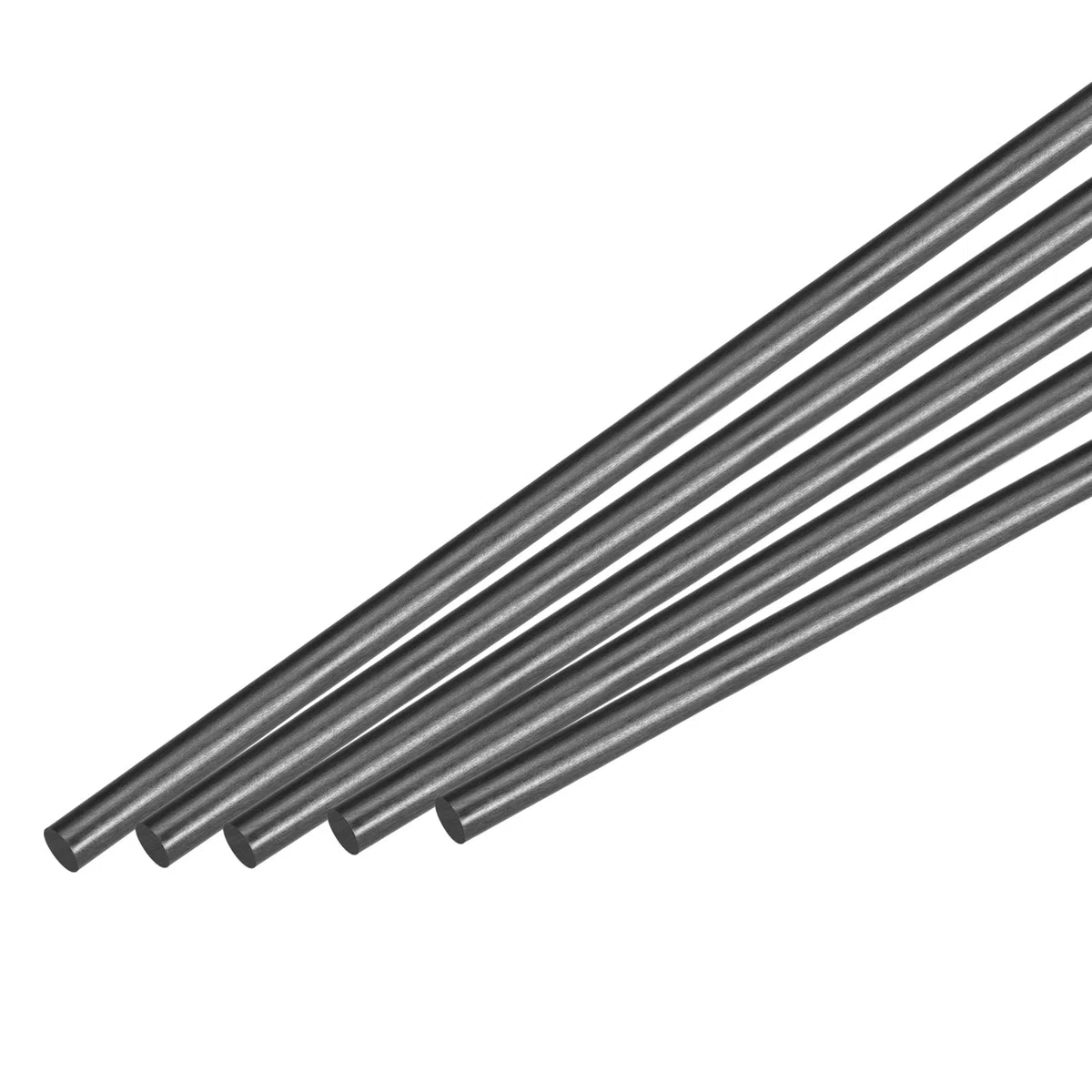 QUARKZMAN 5 Piezas Varilla de Fibra de Carbono 8mm x 400mm para Herramienta de Bricolaje de Aviones RC Tubo de Ala Brazo de Quadcopter