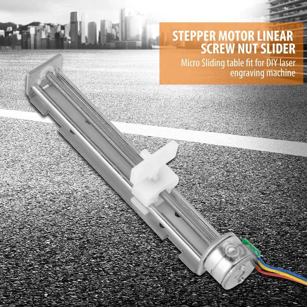 DC 12 V Drive Stepper Motor, Tornillo con Tuerca Lineal Deslizador para DIY Máquina ce Grabado Lineal Tornillo Raíl