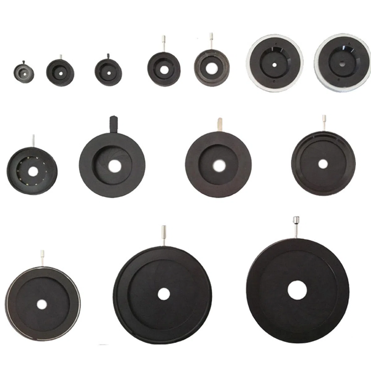 #N/A Diafragma óptico de diafragma de Apertura mecánico, Piezas de Condensador, Condensador de Apertura, para cámara de microscopio, 1,5-23 mm