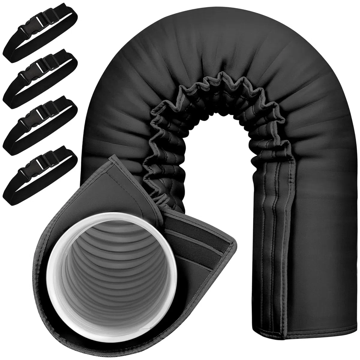 Funda de Aislamiento Portátil para Manguera de Aire Acondicionado, Cubierta para Manguera de Aire Acondicionado, Cubierta Tubo Aire Acondicionado Portatil para Conducto de Escape de 5 y 5.9 Pulgadas