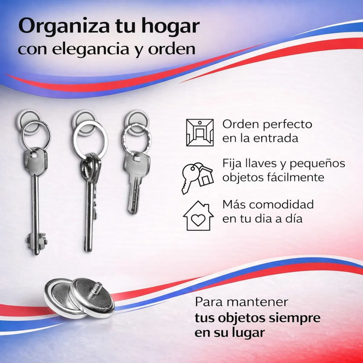 Soporte Magnético Alizones C42 con Rosca para Tuerca M8 | Con Arandela y Tuerca, Fuerza de Sujeción 60 kg - Paquete de 3 Unidades