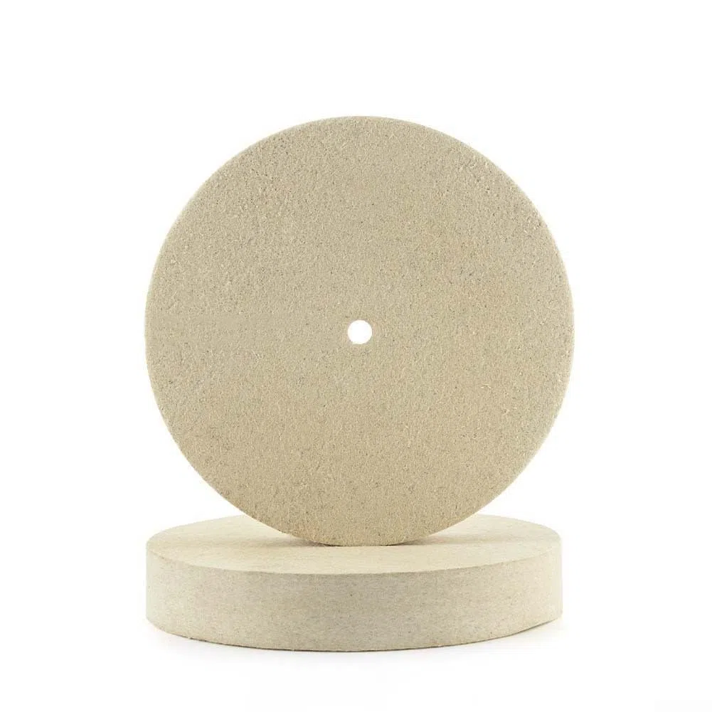 Rueda de pulido de lana plana de 250 mm x 40 mm, disco de pulido de fieltro fino o grueso para metal, acero inoxidable, madera, plástico para acabado de superficies, almohadilla de lana comprimida