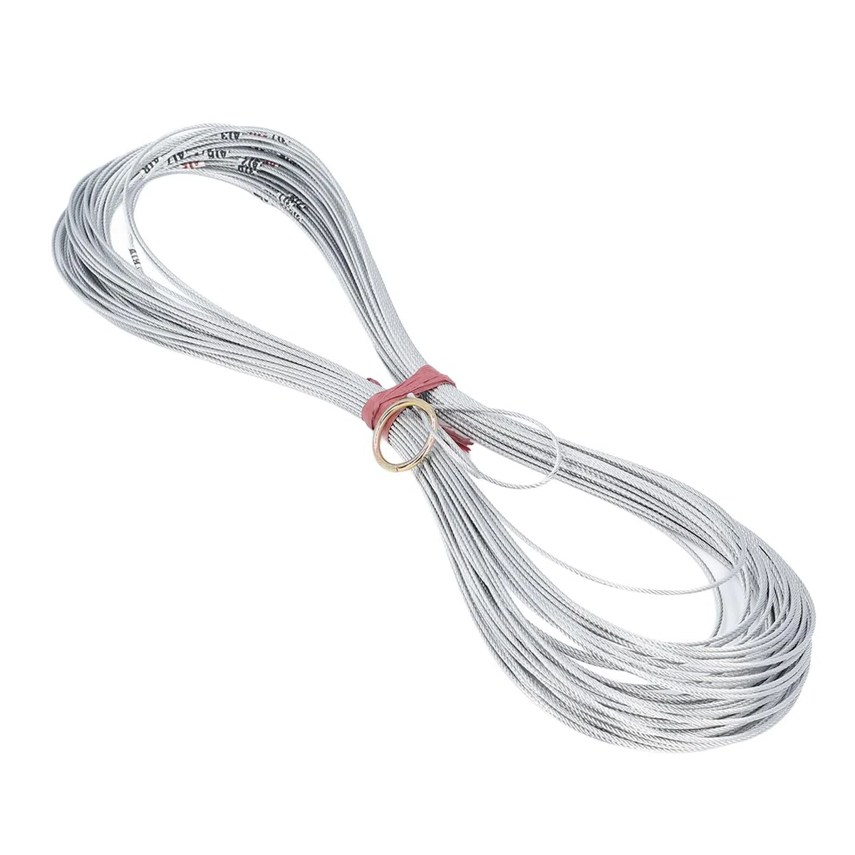 Cuerda de medición de Alambre de Acero, básculas Transparentes duraderas, 50m, Cuerda de Medida portátil sin contracción, ingeniería de construcción