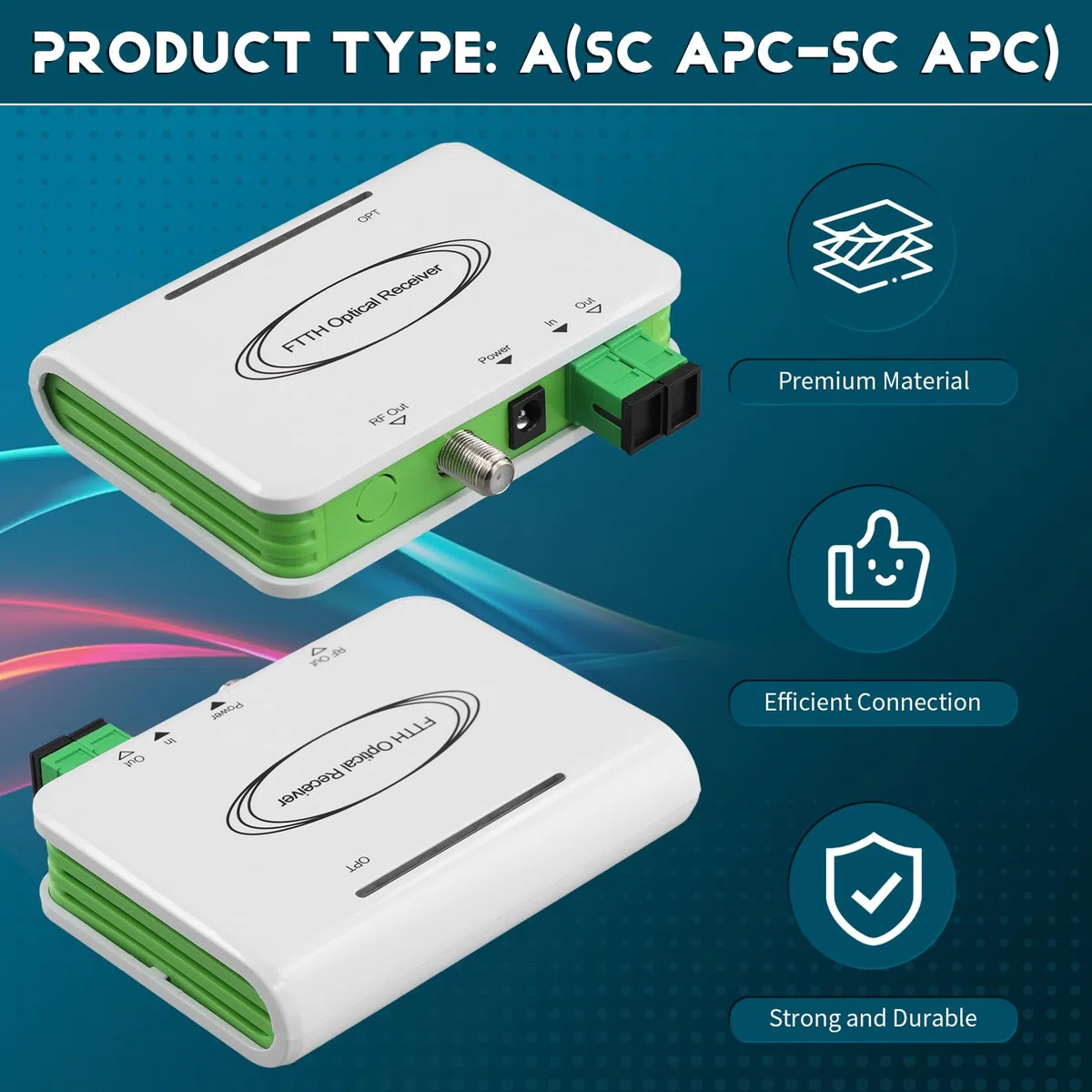 CATV Onu FTTH Receptor Óptico WDM Nodo Óptico Triplexador Activo SC/(A) Enchufe UE
