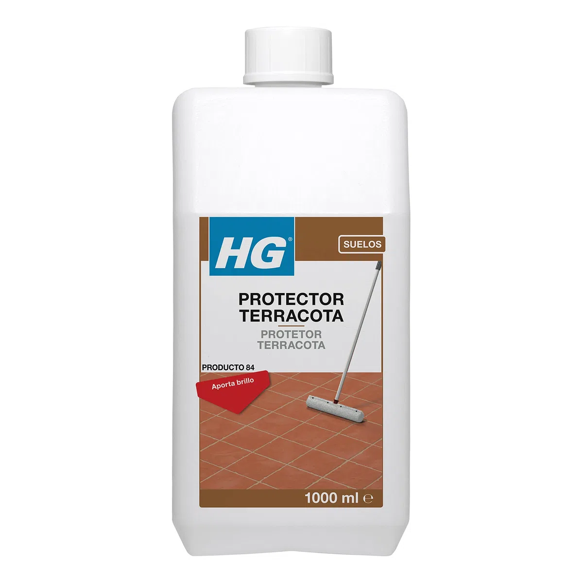HG Abrillantador Protector para Terracota y Piedra Natural, Limpiador para Suelo Concentrado con Aroma Fresco, 1 L