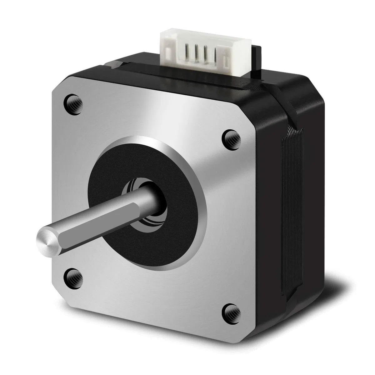 Nema 17 Motor paso a paso 42 x 23 mm Pancake Motor 1.5 A-3.8 V 2 fases 4 cables 1.8 grados con cable de 1 metro para motores de impresora 3D 3 unidades