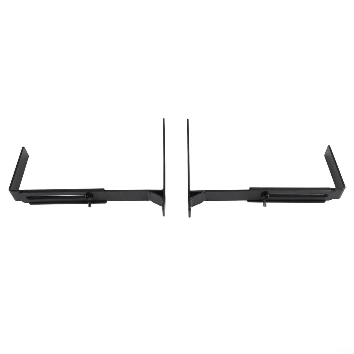 Ganchos de pared de hierro ajustables para plantas, juego de 3 soportes para macetas, solución perfecta para ventanas y jardines de barandilla (negro)