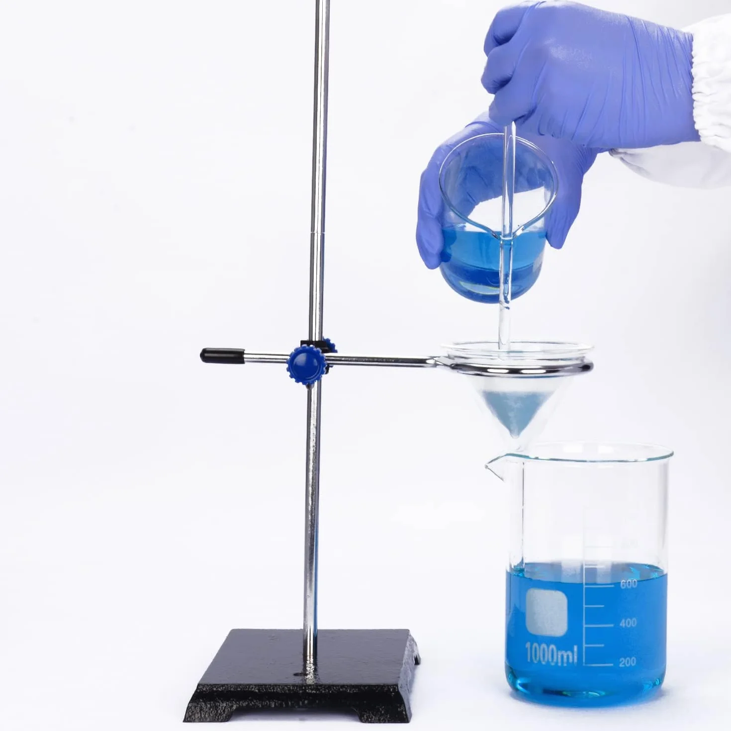 Labasics Círculos de Papel de Filtro Cuantitativo, Papel de Filtro de Celulosa de 150 mm de Diámetro con Velocidad de Filtración Media de Retención de Partículas de 20 Micrones, Paquete de 100