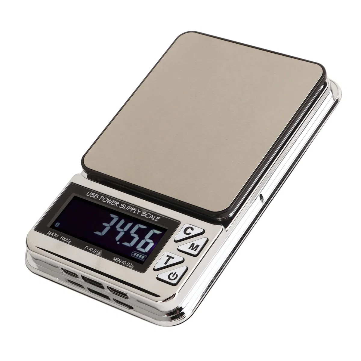 BestAlice Digital Milligram Scale, 1000g / 0.01g Balanzas Electrónicas Mini Pocket Scale, USB Electric Jewelry Balanza Plana Electronic Kitchen Food Coffee Balanza