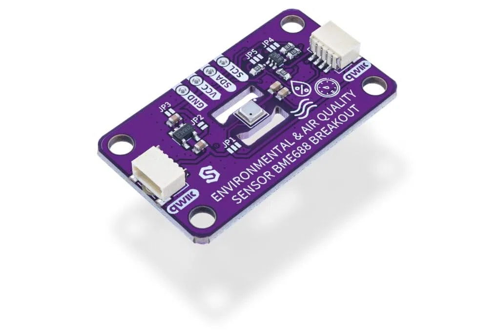 Soldered BME688 - Sensor ambiental Breakout Board | Medición de la calidad del aire (VOCs, VSCs, CO, H₂), temperatura, humedad, presión atmosférica, 3,3 V, fabricado en la UE, 333203